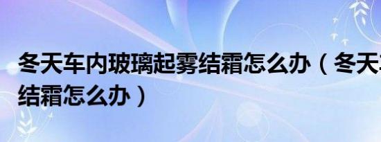 冬天车内玻璃起雾结霜怎么办（冬天车内玻璃结霜怎么办）