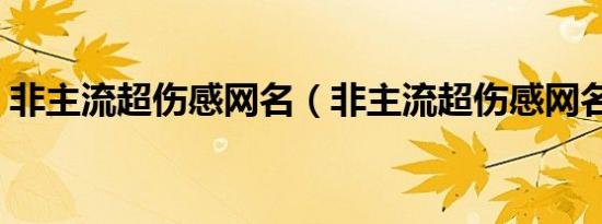 非主流超伤感网名（非主流超伤感网名介绍）